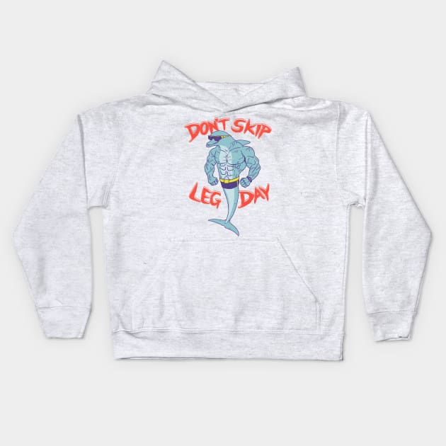 Leg Day Kids Hoodie by Hillary White Rabbit